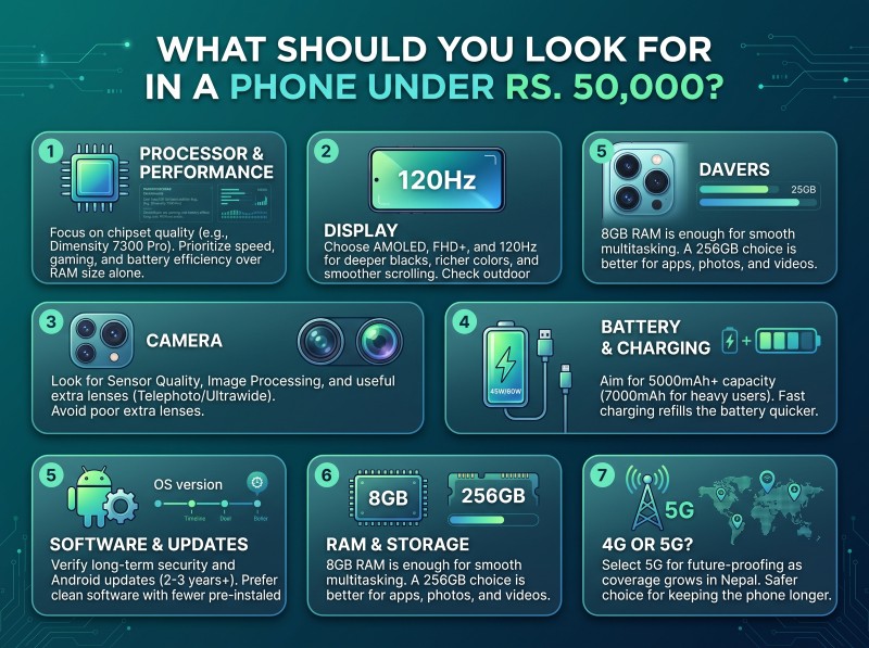 What Should You Look for in a Phone Under Rs. 50,000?
